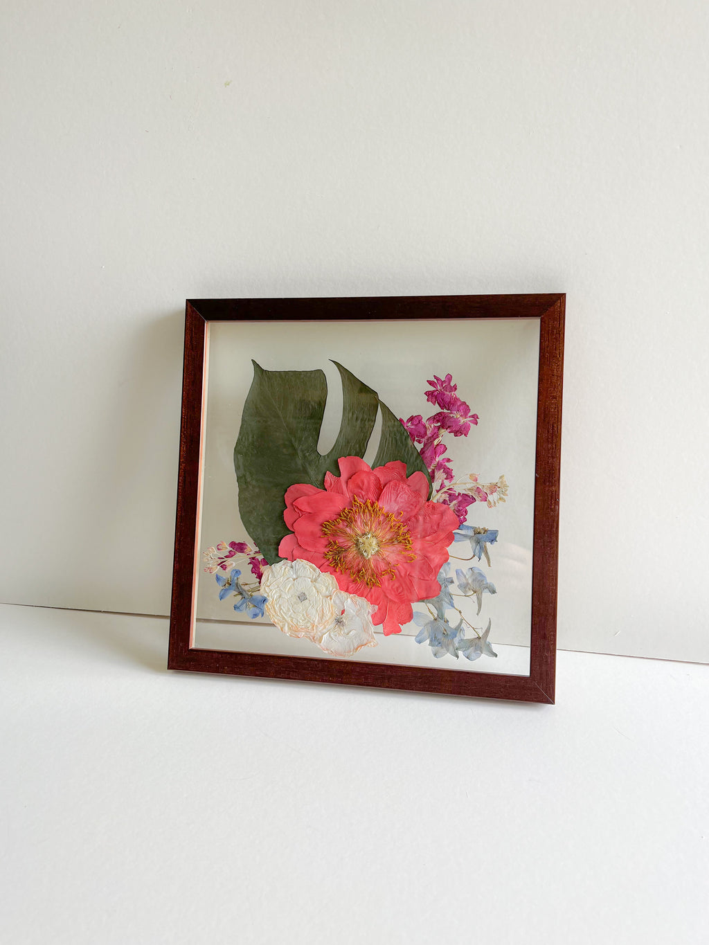 11x11 custom pressed flower frame