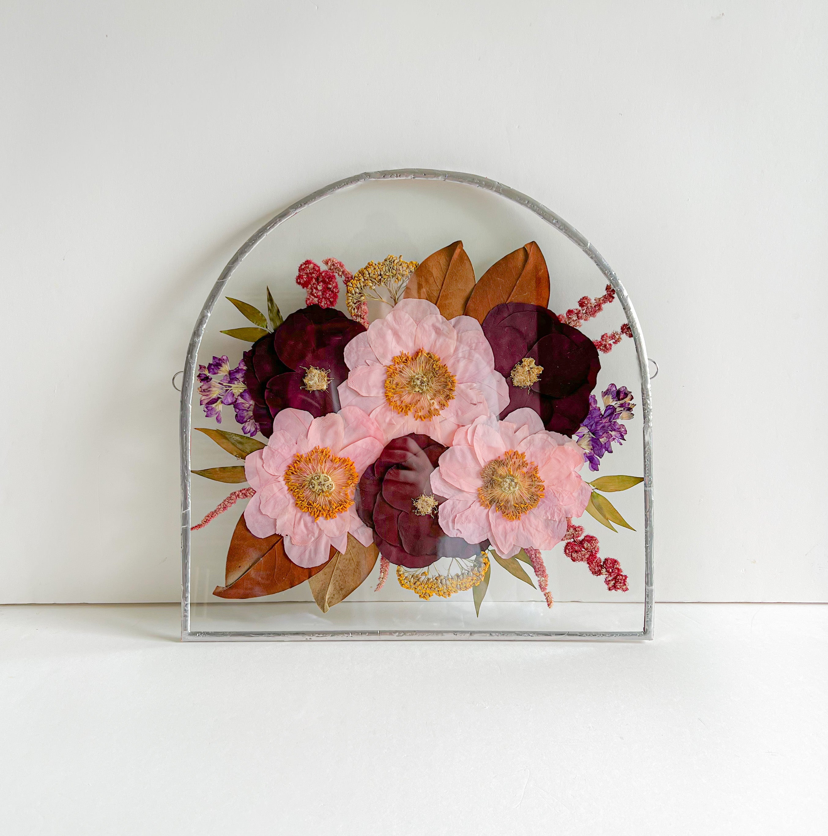 14x11 arch custom pressed flower frame
