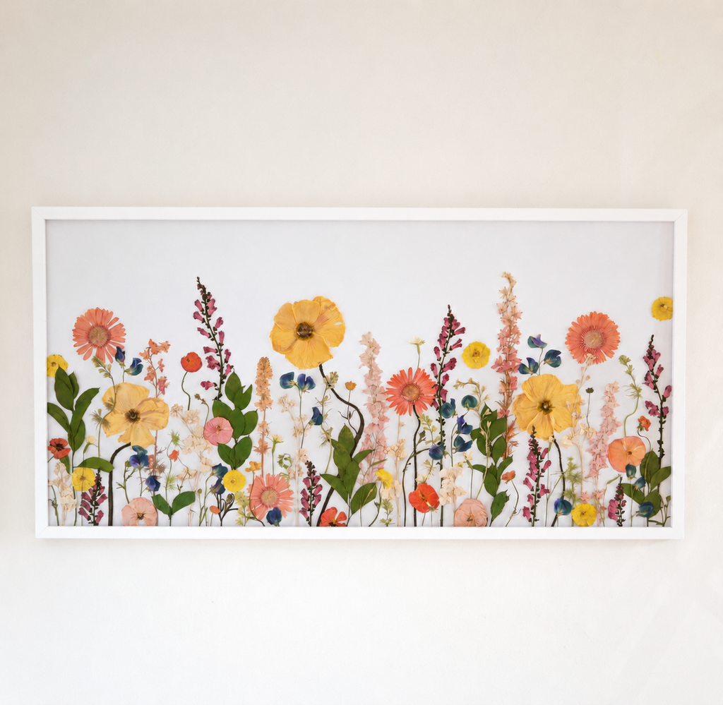 24x48 Custom Pressed Flower Frame