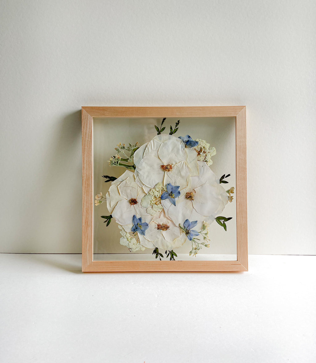 11x11 custom pressed flower frame
