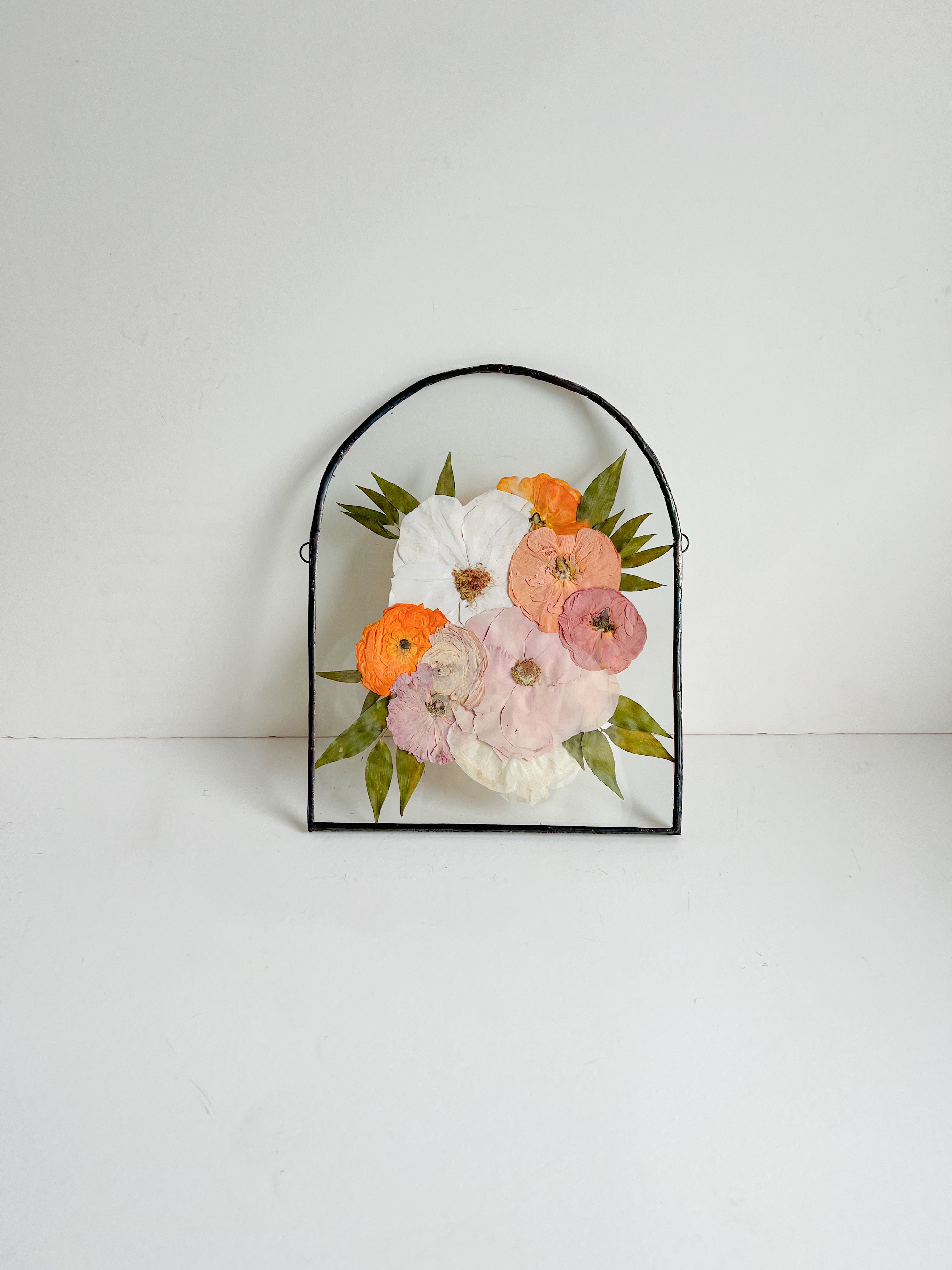 8×11 Custom Arched Pressed Flower Frame