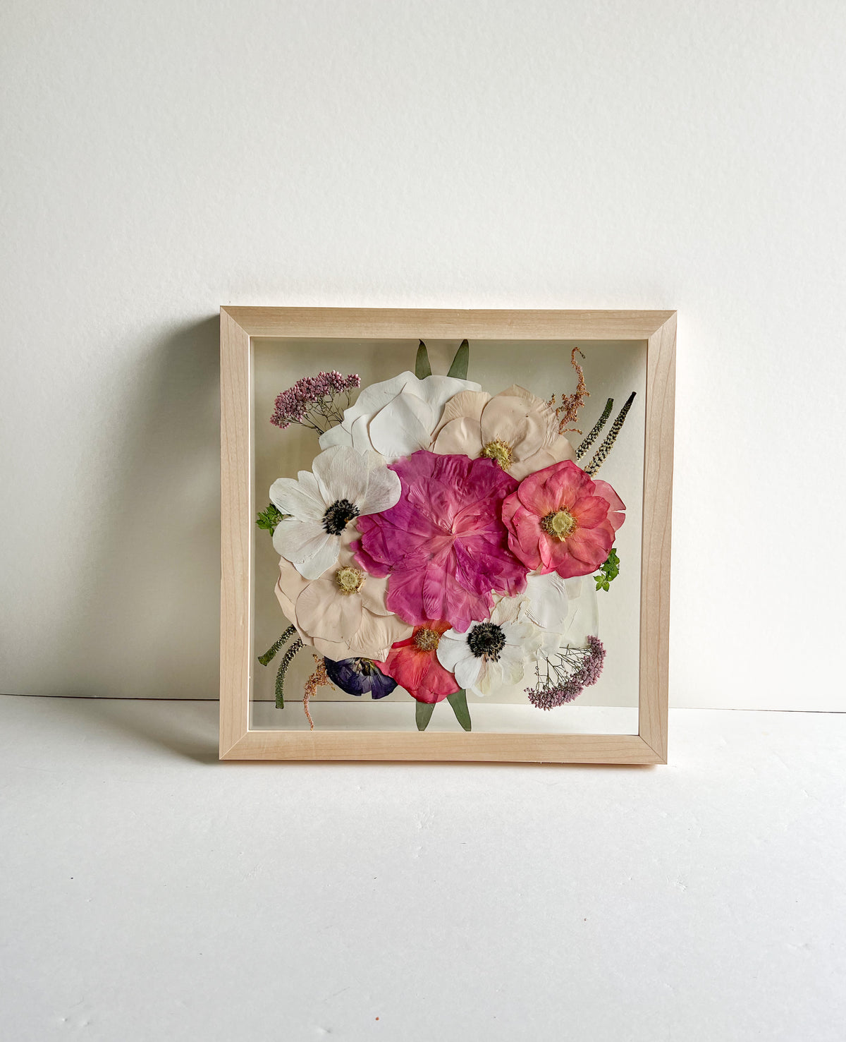 11x11 custom pressed flower frame