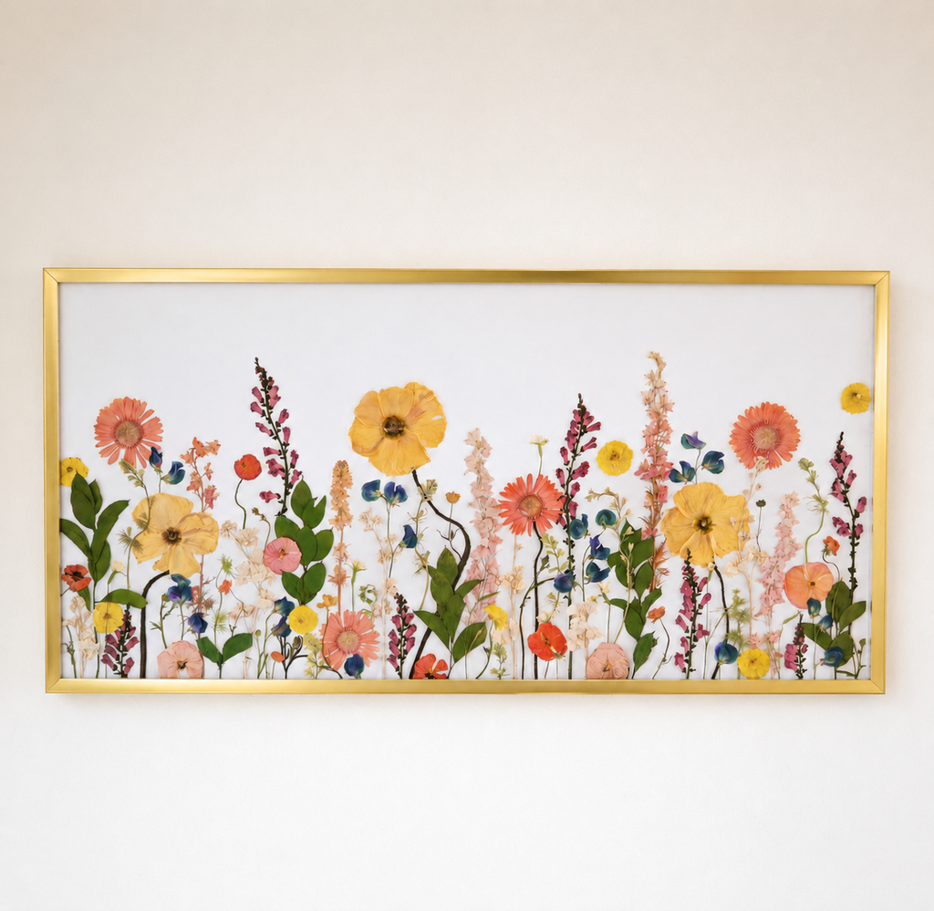 24x48 Custom Pressed Flower Frame