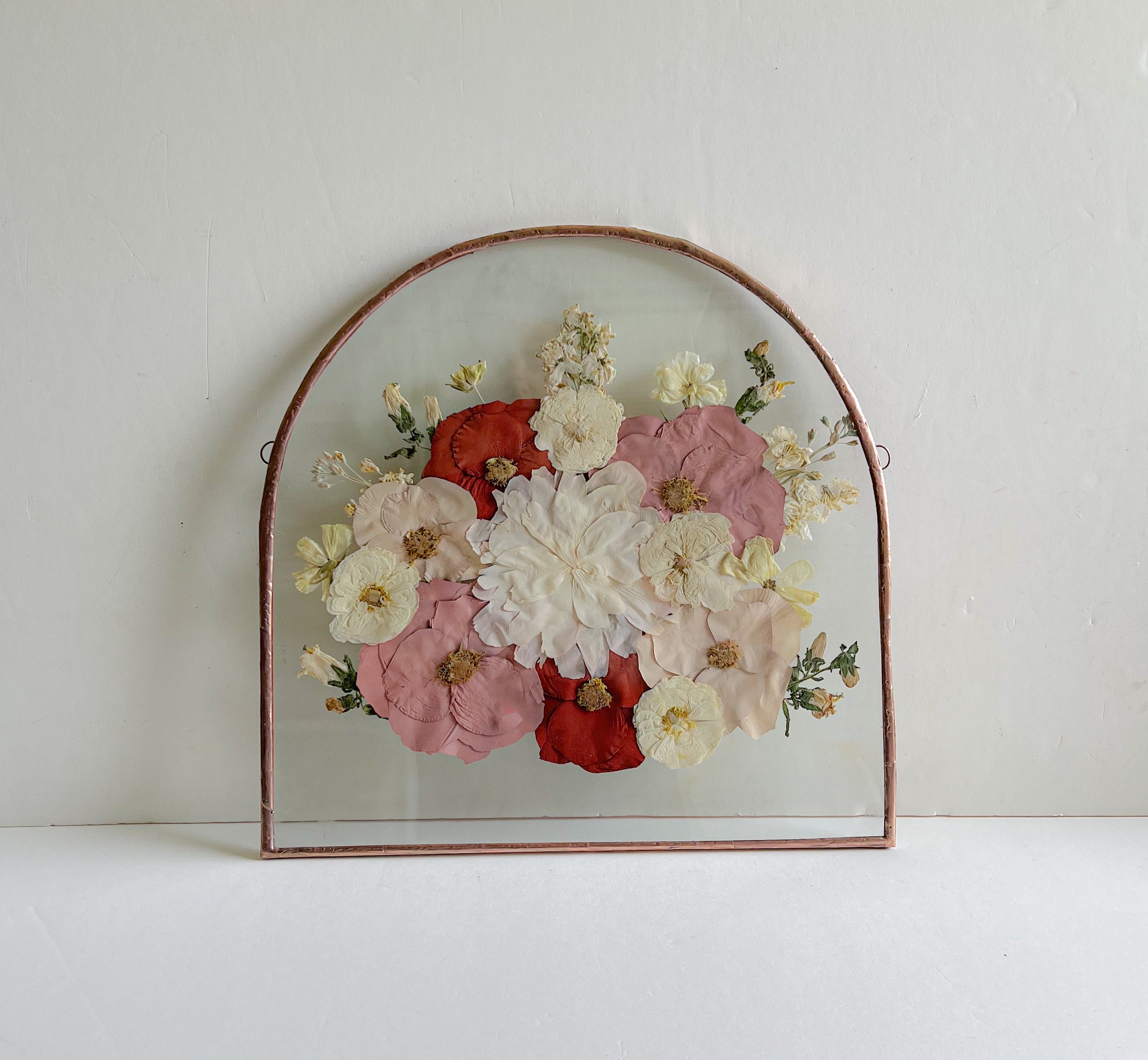 14x11 arch custom pressed flower frame