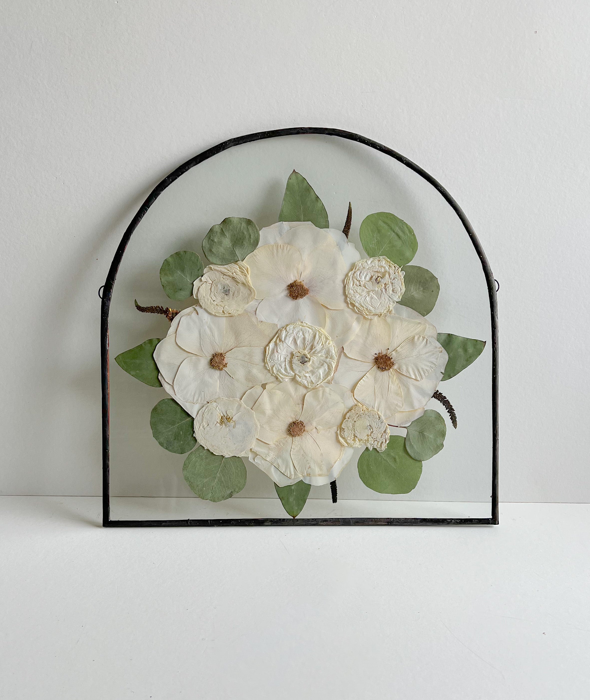 14x11 arch custom pressed flower frame